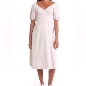 Madewell stripped button up wrap dress